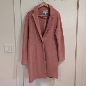 Pink duster coat